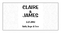 Personalize Paisley Horizontal Small Rectangle Wedding Labels