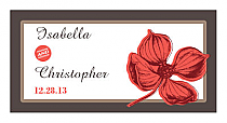 Personalize Polka Horizontal Small Rectangle Wedding Labels