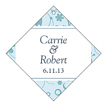 Personalize Provencale Diamond Wedding Hang Tag