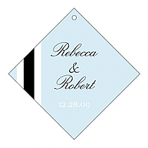 Personalize Somple Portrait Diamond Wedding Hang Tag