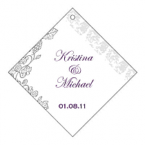 Personalize Vintage Diamond Wedding Hang Tag