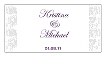 Personalize Vintage Horizontal Small Rectangle Wedding Labels