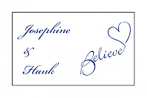 Personalized Believe Swirly Rectangular Favor Labels