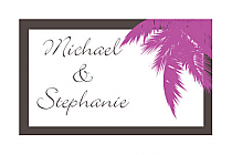 Personalized Caribbean Beach Rectangular Favor Labels