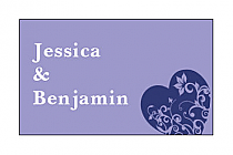 Personalized Hearts of Love Rectangular Favor Labels