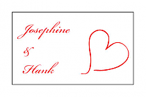 Personalized Love Swirly Rectangular Favor Labels