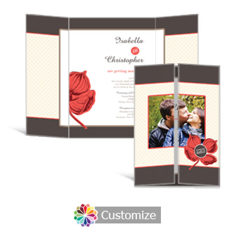 Polka 5 x 7 Gate-Fold Wedding Invitation