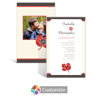 Polka 5 x 7.875 Layered Rectangle w/Vellum Wedding Invitation