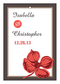 Polka Rectangle Wedding Hang Tag