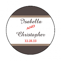 Polka Small Circle Wedding Labels