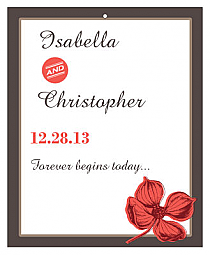 Polka Vertical Big Rectangle Wedding Hang Tag