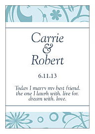 Provencale Rectangle Wedding Labels