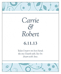 Provencale Vertical Big Rectangle Wedding Labels