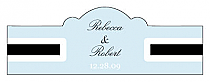 Simple Portrait Billbord Cigar Band Wedding Labels