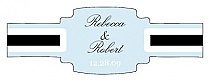 Simple Portrait Buckle Cigar Band Wedding Labels