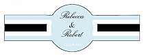 Simple Portrait Cigar Band Wedding Labels