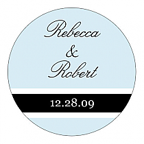 Simple Portrait Circle Wedding Coaster