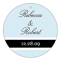 Simple Portrait Circle Wedding Hang Tag