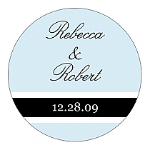 Simple Portrait Circle Wedding Labels