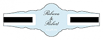 Simple Portrait Fancy Cigar Band Wedding Labels