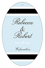 Simple Portrait Oval Wedding Hang Tag