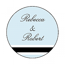 Simple Portrait Small Circle Wedding Labels