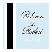 Simple Portrait Square Favors Wedding Labels