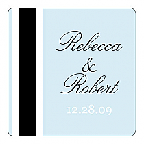 Simple Portrait Square Wedding Coaster