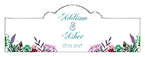 Spring Meadow Flowers Billbord Cigar Band Wedding Labels