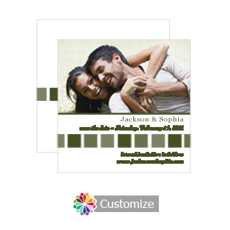 Squares Save the Date Wedding Card 5.25