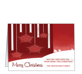 Holiday Card w-Envelope 7.875 x 5.50 Stars Fill Your Home Stars Business design 