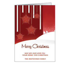 Holiday Card w-Envelope 5.50 x 7.875 Stars Fill Your Home Stars Business design