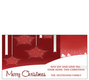 Holiday Card w-Envelope 8 x 4 Stars Fill Your Home Stars Business design