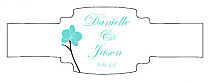 Summer Orchid Buckle Cigar Band Wedding Labels 