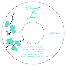 Summer Orchid CD Wedding Labels