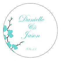 Summer Orchid Circle Wedding Coaster