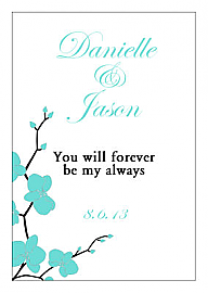 Summer Orchid Rectangle Wedding Labels