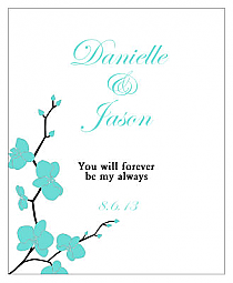 Summer Orchid Vertical Big Rectangle Wedding Labels 