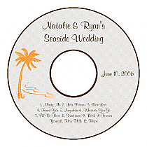 Tropic getaway CD Wedding Labels