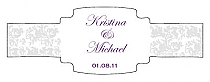 Vintage Buckle Cigar Band Wedding Labels