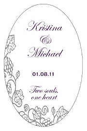 Vintage Oval Wedding Labels