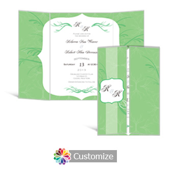 Wave 5 x 7 Gate-Fold Wedding Invitation