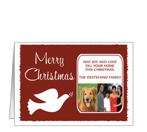 White Dove Holiday Card 7.875" x 5.50"