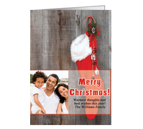 Christmas Stocking Custom Card 5.50" x 7.875"