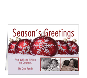 Christmas Card w-Envelope 7.875" x 5.50" Group Oval Family Style