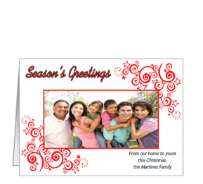 Season's Greetings Custom Holiday Card 7.875" x 5.50"