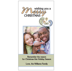 Nativity Love Greeting Card 4" x 8"