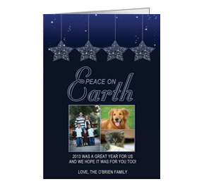 Peace on Earth Stars Card 5.50" x 7.875"