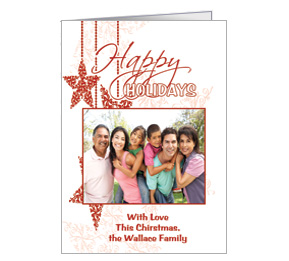 Happy Holidays Juletide Christmas Card 5.50" x 7.875"