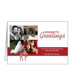 Prancing Reindeer Christmas Card 7.875" x 5.50"